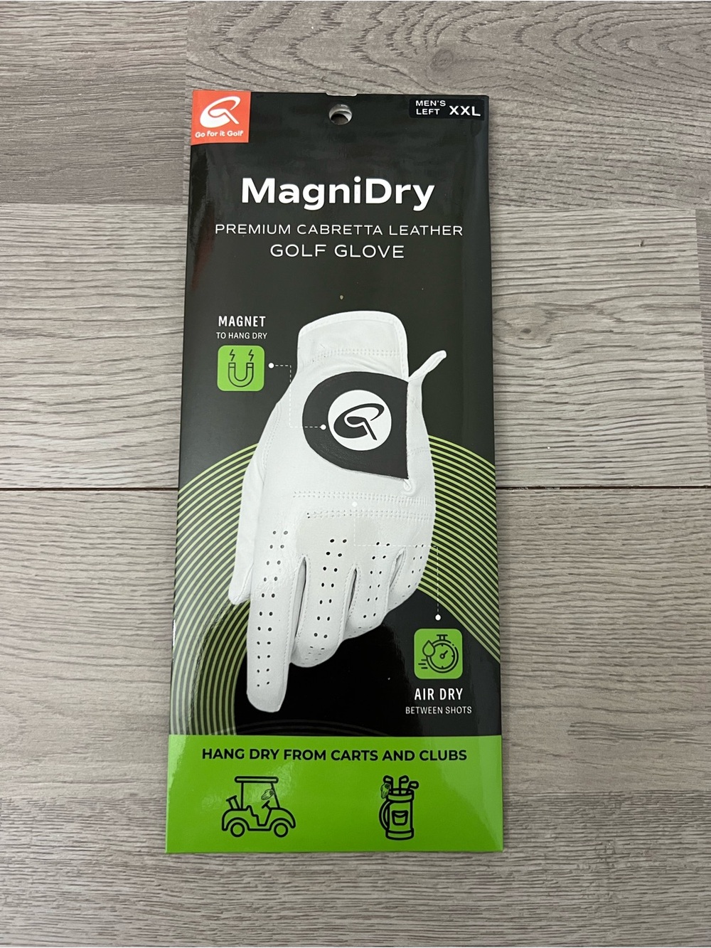 NEW MagniDry Golf Glove Premium Cabretta Leather - White (Men’s XXL, Left Hand)